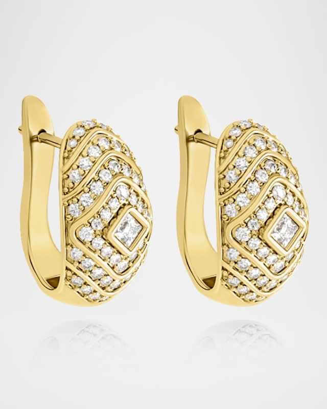 18K Veni Diamond Pave Small Hoop Earrings
